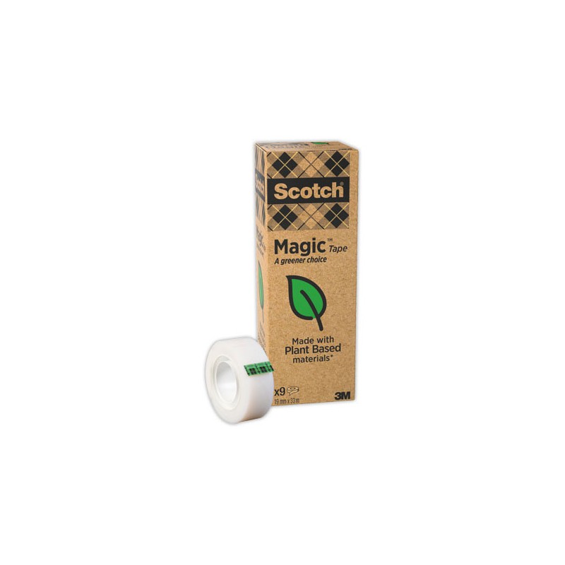 Rouleaux d'adhésif invisible SCOTCH Magic - 33 m x 19 mm  x9 - Fiducial
