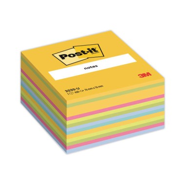 Cube Post-it® Light Energie 76x76mm - 450 feuilles  - Fiducial