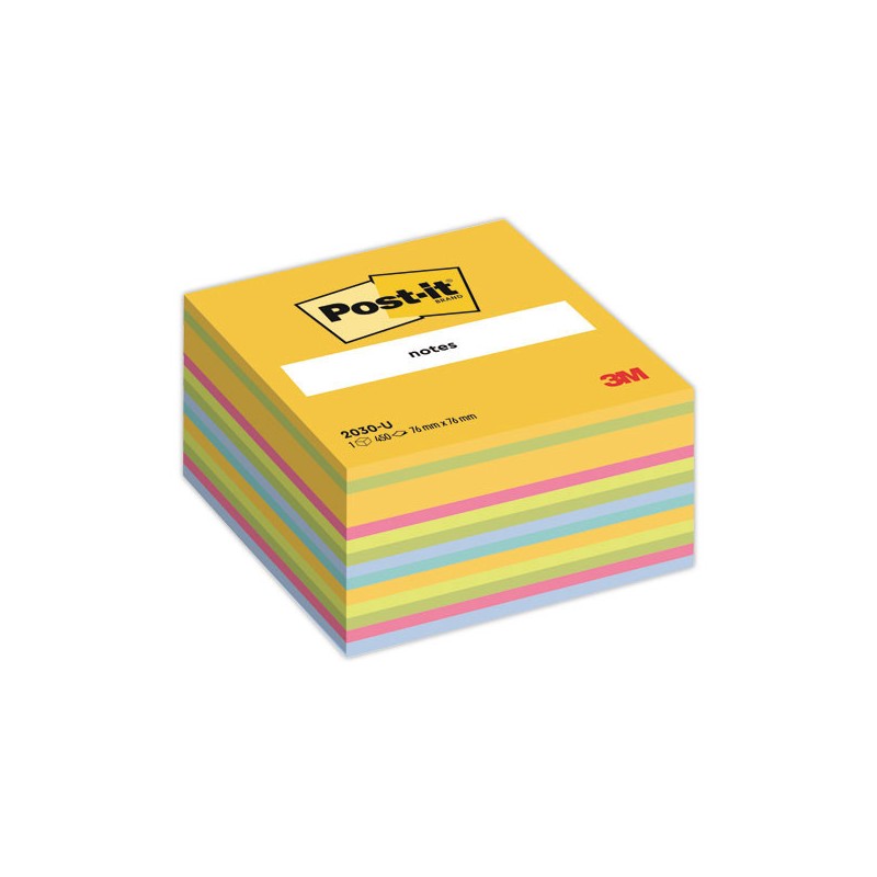Cube Post-it® Light Energie 76x76mm - 450 feuilles  - Fiducial