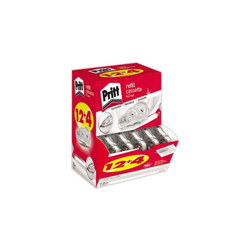 Recharges PRITT pour Roller rechargeable - 12 + 4 Gratuits  - Fiducial