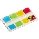 Marque-pages Post it rigides 1,6x3,8 cm - 4 couleurs vives  - Fiducial