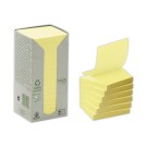Notes repositionnables recyclées Post It 76x76 mm jaune  x16 - Fiducial