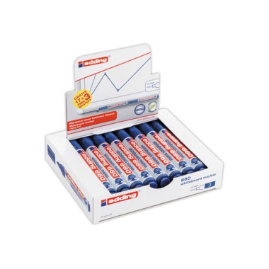 Marqueurs EDDING 660 - Pointe ogive pour tableaux blancs  x20 - Fiducial