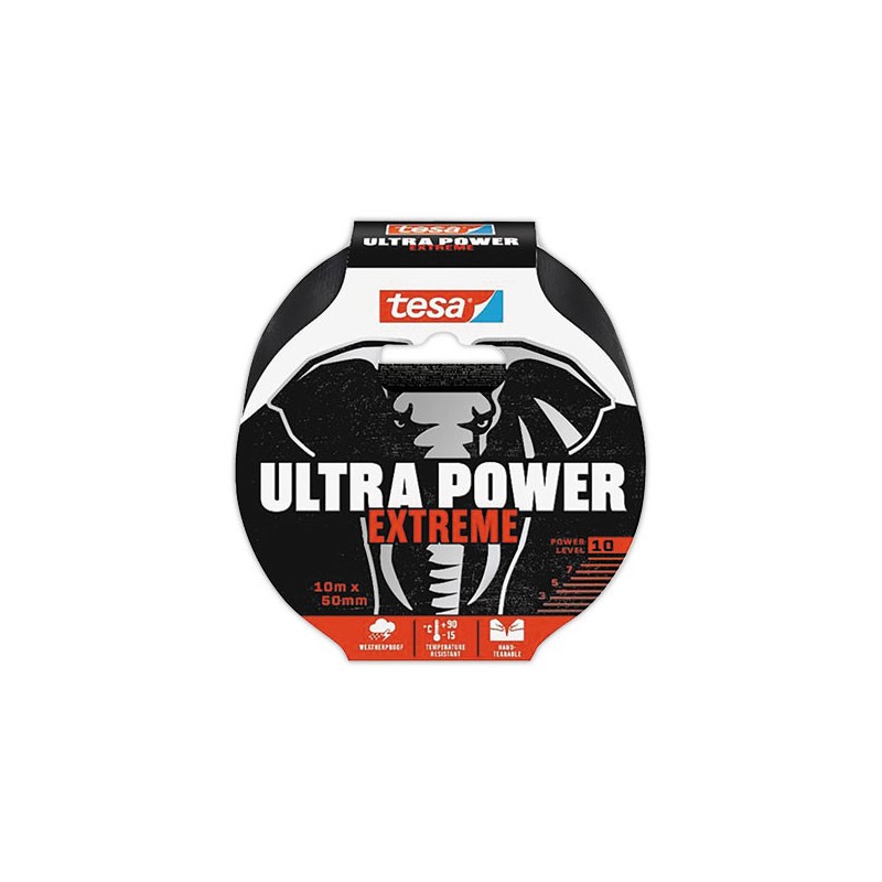 Ruban Tesa Ultra Power Extrême 10 m x 50 mm - Noir  - Fiducial