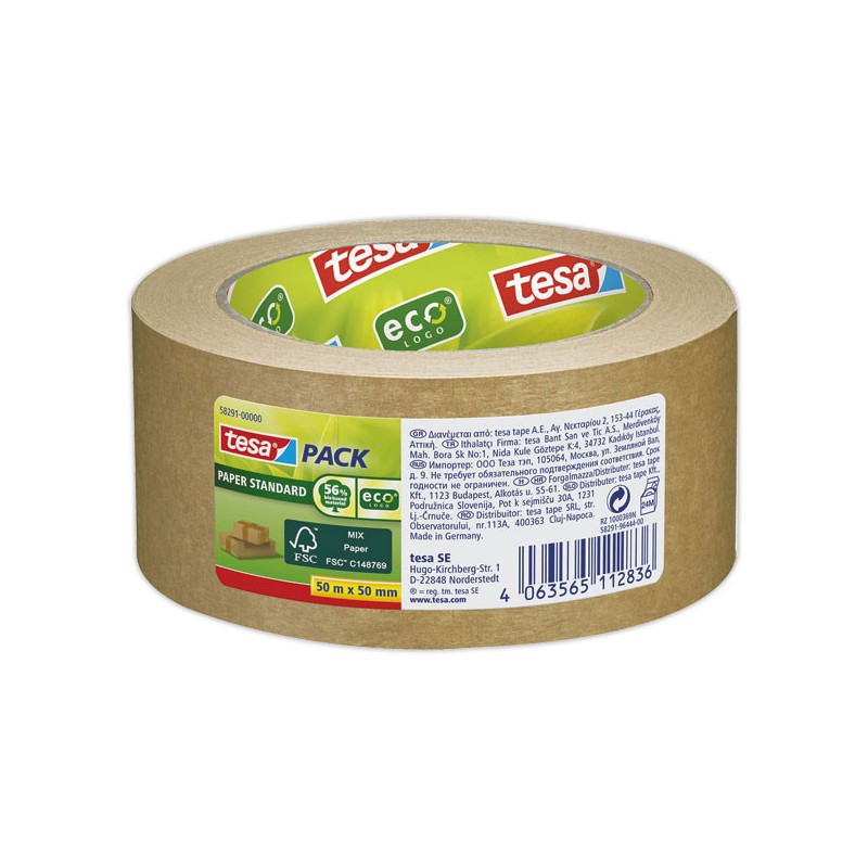 Ruban Tesapack papier kraft 50 m x 50 mm  - Fiducial