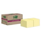 Blocs Post-It 4,76 X 4,76 cm, 70 feuilles - jaune  x12 - Fiducial