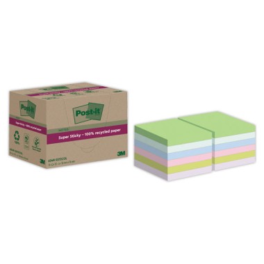 Blocs Post-It 7,6 X 7,6 cm, 70 feuilles - assortis  x12 - Fiducial