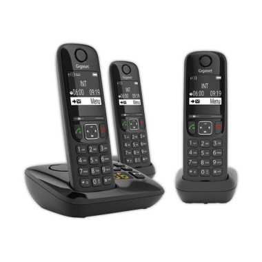 Trio téléphones sans fil Gigaset AS690A avec répondeur  x3 - Fiducial