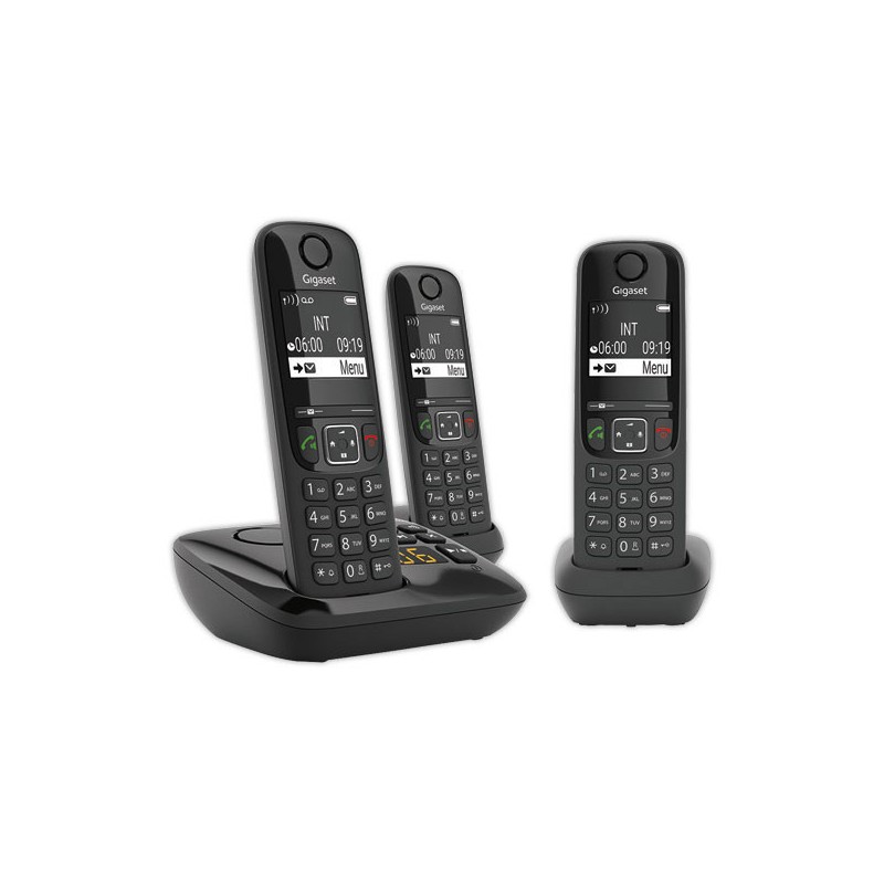 Trio téléphones sans fil Gigaset AS690A avec répondeur  x3 - Fiducial