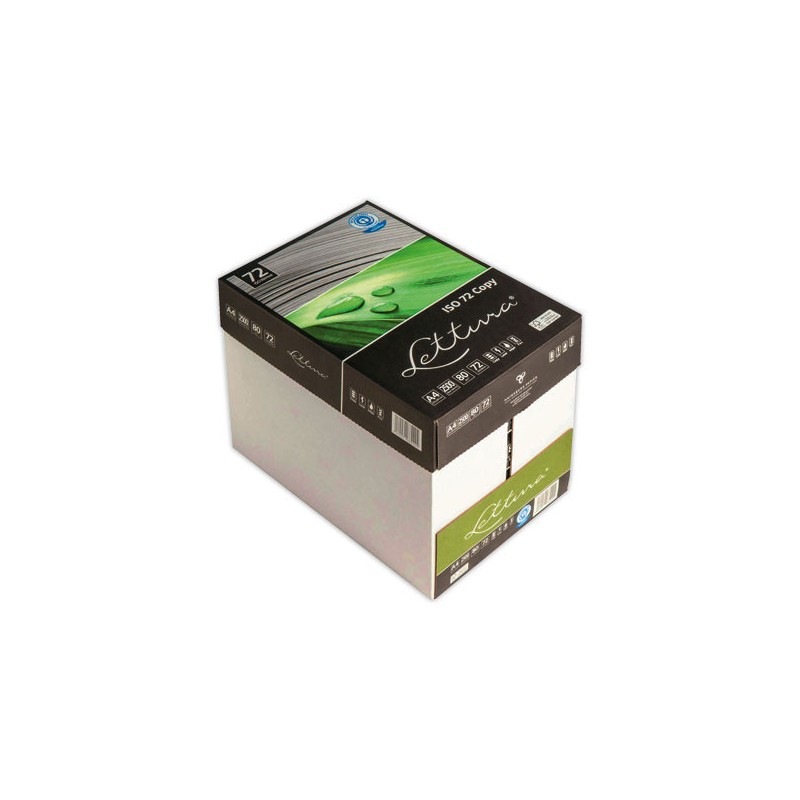 Ramettes 500f. papier blanc A4 80g 100% recyclé faible blancheur  x5 - Fiducial