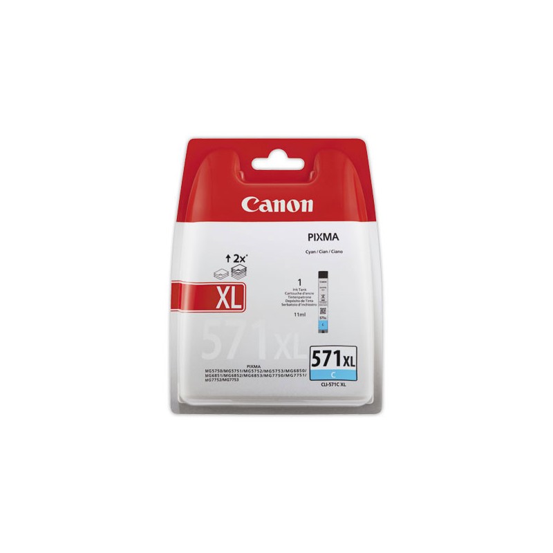 Cartouche CANON CLI-571XL cyan  - Fiducial