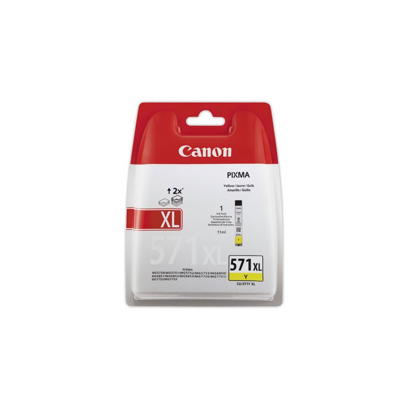 Cartouche CANON CLI-571XL jaune  - Fiducial