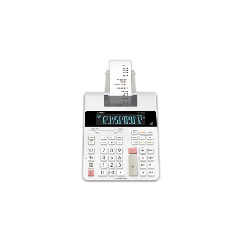 Calculatrice imprimante CASIO 2650RC 12 chiffres  - Fiducial