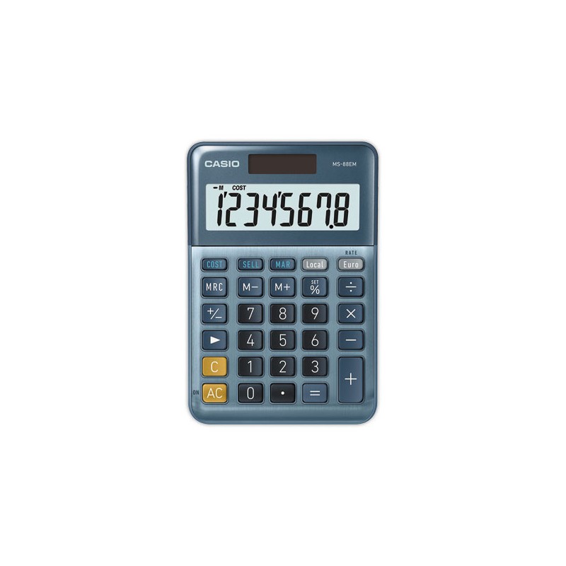Calculatrice Casio MS88EM solaire 8 chiffres  - Fiducial