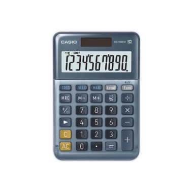 Calculatrice Casio MS100EM solaire 10 chiffres  - Fiducial