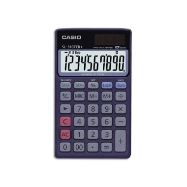 Calculatrice de poche CASIO SL-310TER+solaire 10 chiffres  - Fiducial
