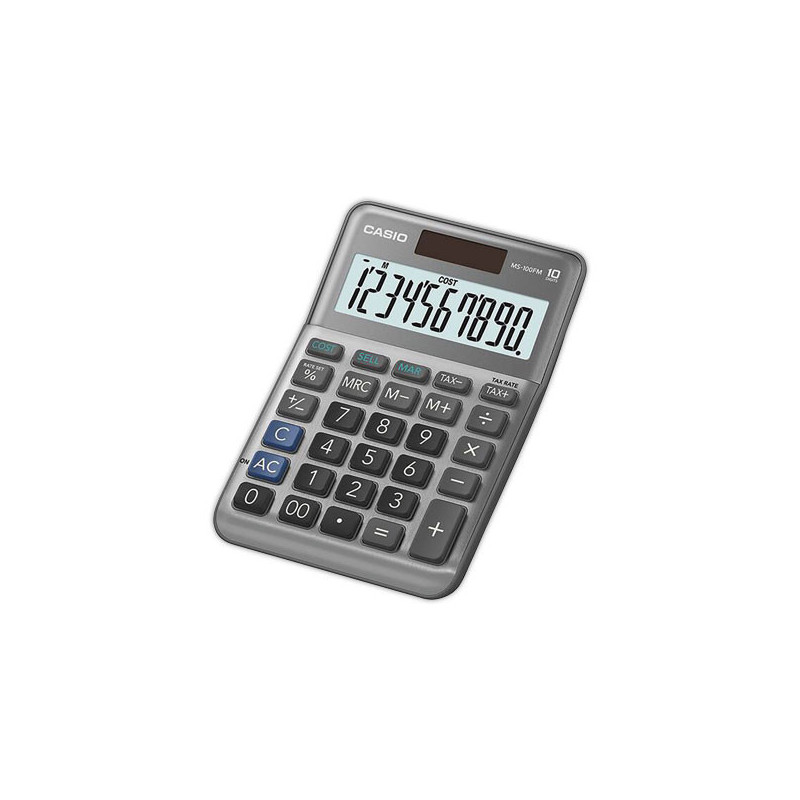 Calculatrice de poche CASIO MS100BM solaire 10 chiffres  - Fiducial