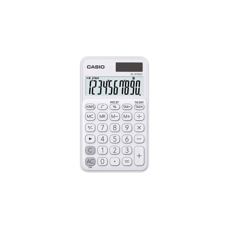 Calculatrice de bureau CASIO SL-310UC 10 Chiffres Blanche  - Fiducial