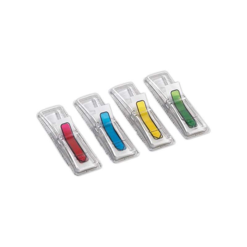 Marque-pages film flèches 12x45 mm - 4couleurs vives  - Fiducial