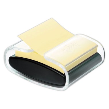 Dévidoir Pro Noir Z-Notes Super StickyPost-it® + 1 bloc jaune 76 x 76  - Fiducial