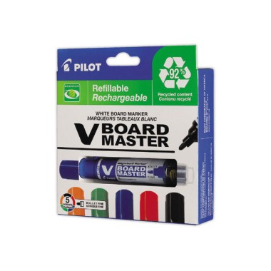 marqueurs PILOT V-Board Master Begreen - Pointe ogive  x5 - Fiducial
