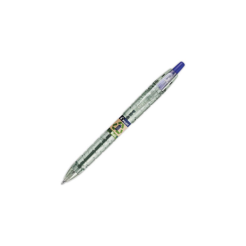Stylo bille rétractable ECOBALL pointemoyenne. Encre bleue.  - Fiducial