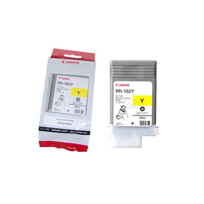Cartouche CANON PFI102Y jaune  - Fiducial
