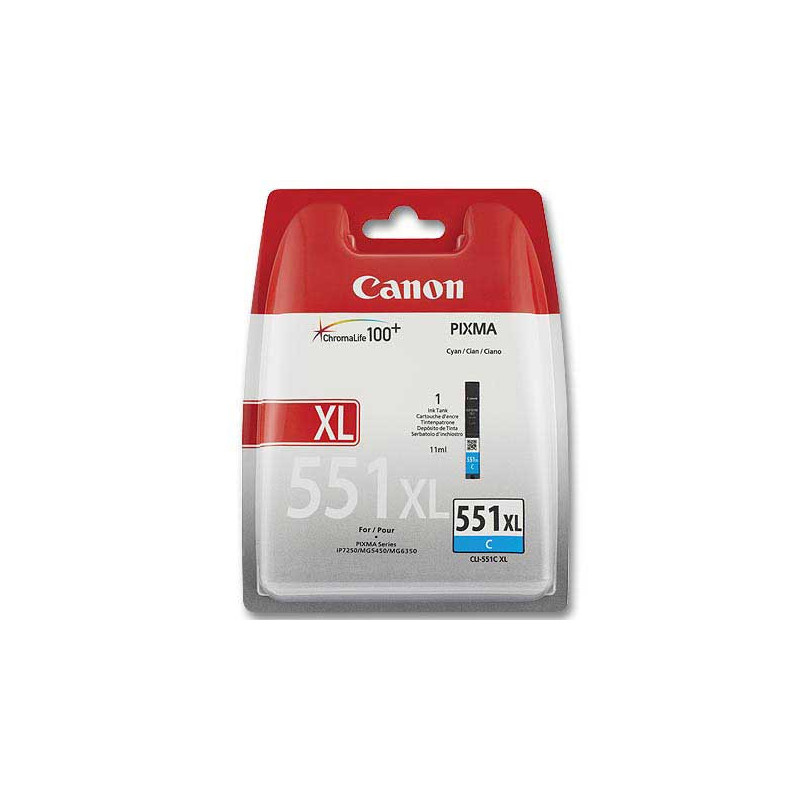 Cartouche CANON 6444B001 CLI-551XL cyan  - Fiducial