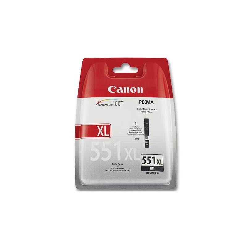 Cartouche CANON 6443B001 CLI-551XL noire  - Fiducial