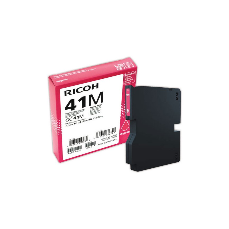 Cartouche RICOH GC-41M magenta  - Fiducial