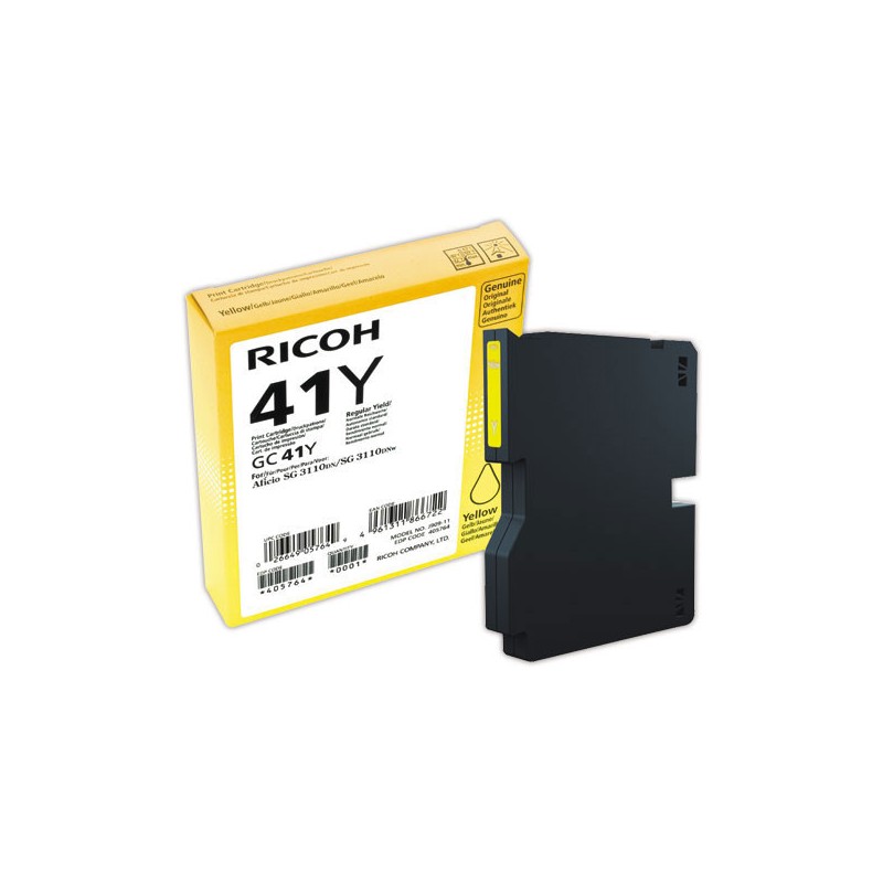 Cartouche RICOH GC-41Y jaune  - Fiducial