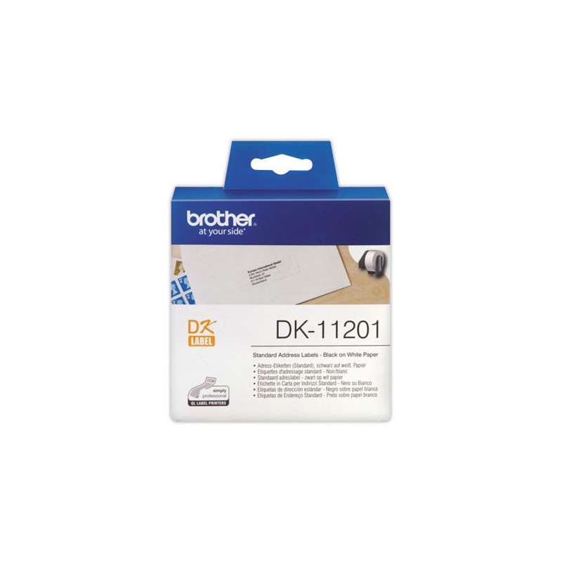 Rouleau d'étiquettes QL BROTHER 29x90mm 400 étiquettes DK11201  - Fiducial