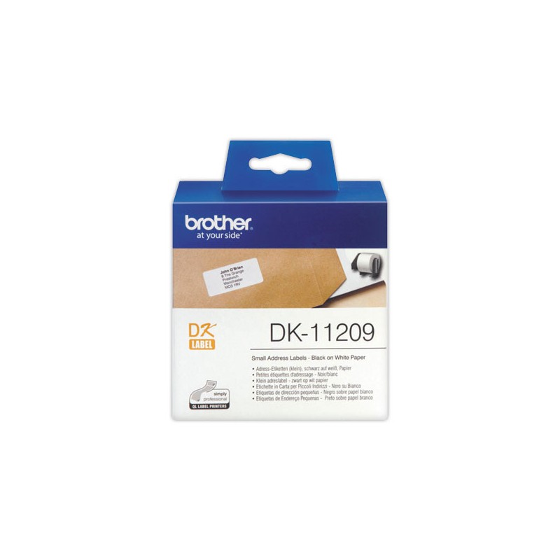 Rouleau d'étiquettes QL BROTHER 29x62mm 800 étiquettes DK11209  - Fiducial