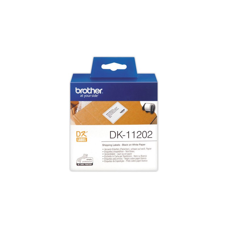 Rouleau d'étiquettes QL BROTHER 62x100mm 300 étiquettes DK11202  - Fiducial