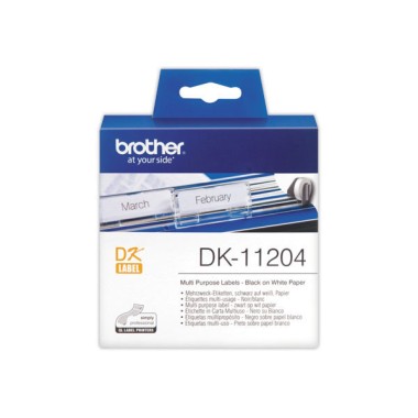 Rouleau d'étiquettes QL BROTHER 17x54mm 400 étiquettes DK11204  - Fiducial