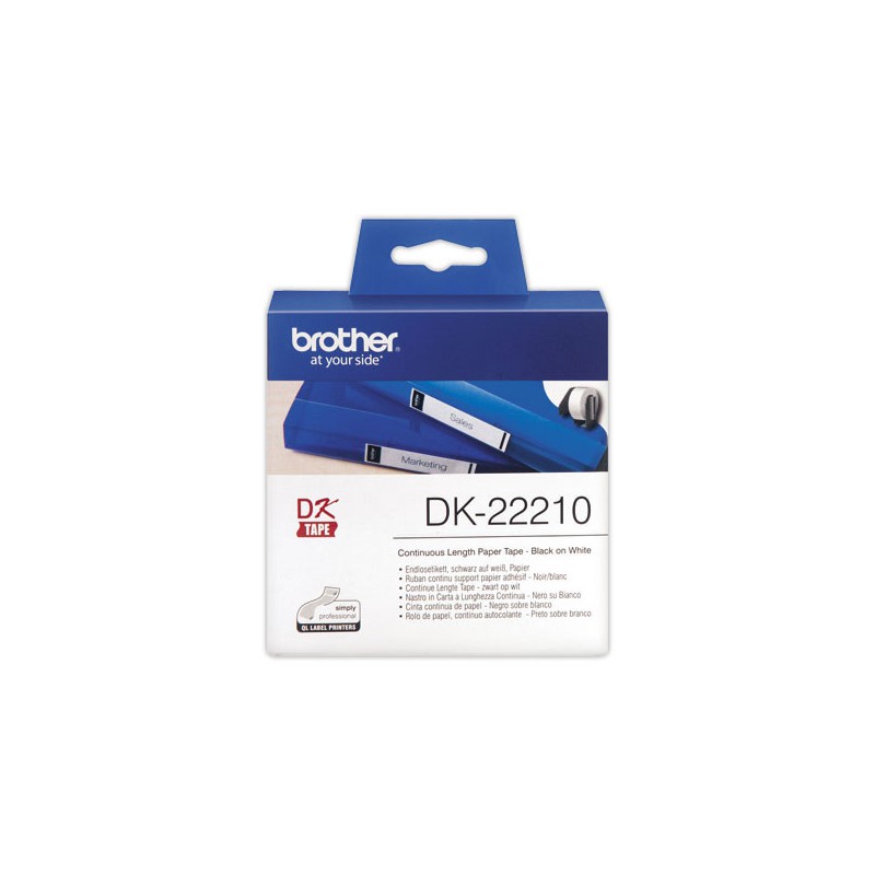Rouleau d'étiquettes QL BROTHER 29 mm x 30 m DK22210  - Fiducial