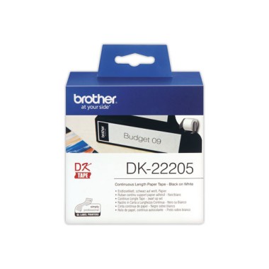 Rouleau d'étiquettes QL BROTHER 62 mm x 30 m DK22205  - Fiducial