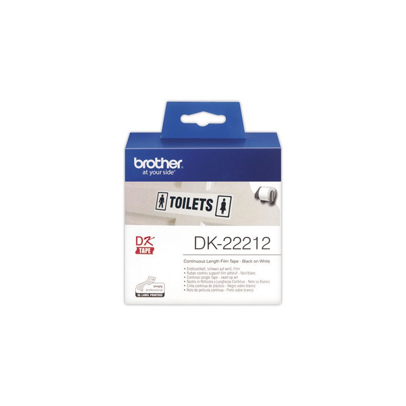 Rouleau d'étiquettes QL BROTHER 62 mm x 15 m DK22212  - Fiducial