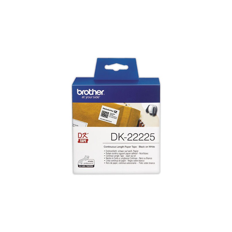Rouleau d'étiquettes QL BROTHER 38 mm x 30 m DK22225  - Fiducial
