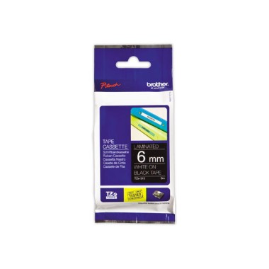 Ruban pour titreuse BROTHER TZE 315 6mm noir impression blanc  - Fiducial