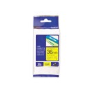 Ruban pour titreuse BROTHER TZE 661 36mm jaune impression noir  - Fiducial