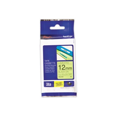 Ruban pour titreuse BROTHER TZE C31 12mm fluo jaune impression noir  - Fiducial