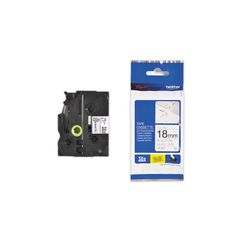 Ruban pour titreuse BROTHER TZE SE4 18mm sécuritaire  - Fiducial