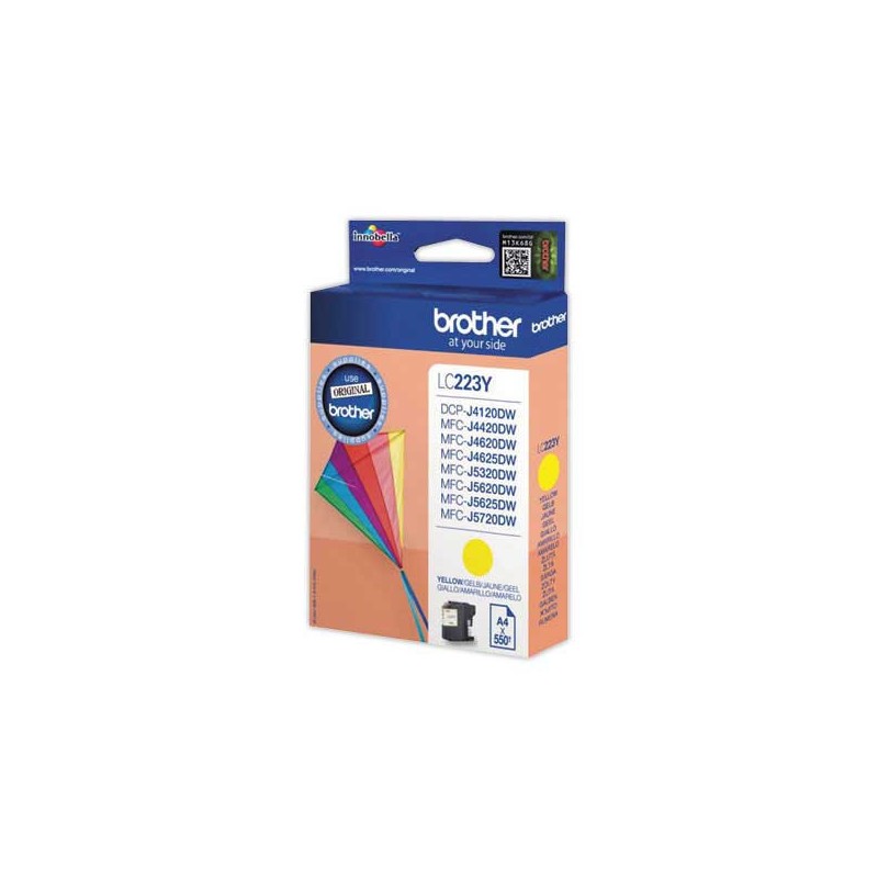 Cartouche BROTHER LC223Y jaune  - Fiducial