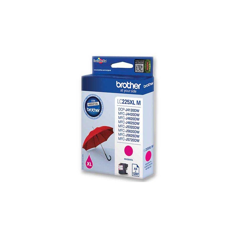 Cartouche BROTHER LC225XLM magenta  - Fiducial