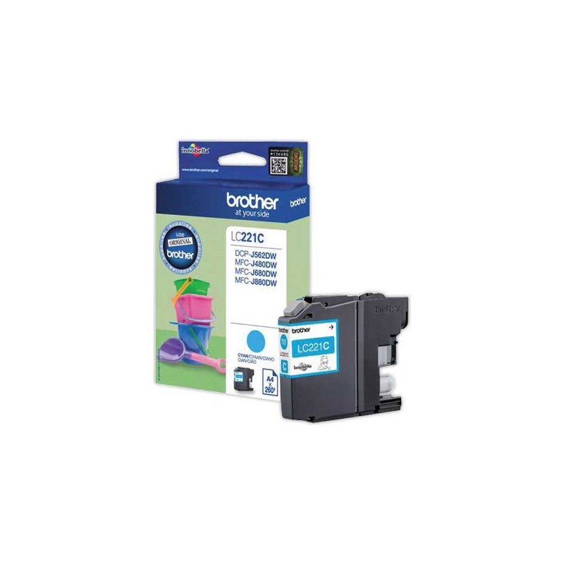 Cartouche BROTHER LC221C cyan  - Fiducial