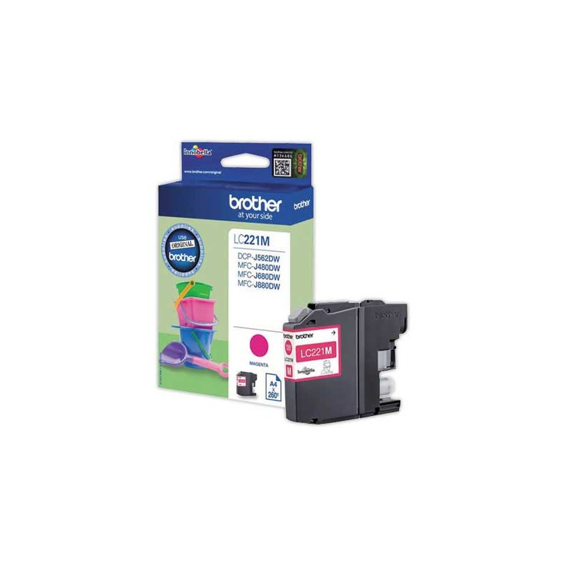 Cartouche BROTHER LC221M magenta  - Fiducial
