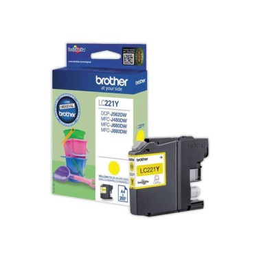 Cartouche BROTHER LC221Y jaune  - Fiducial