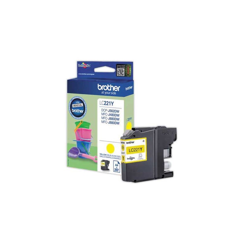 Cartouche BROTHER LC221Y jaune  - Fiducial