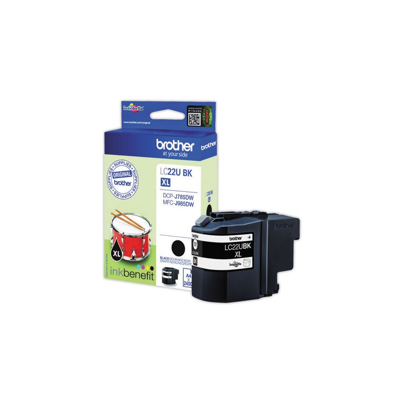 Cartouche BROTHER LC22UBK noir  - Fiducial